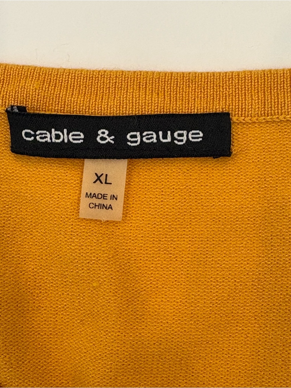 Cable & Gauge Golden Mustard Button-Front Cardigan/ size XL- - Picture 3 of 8